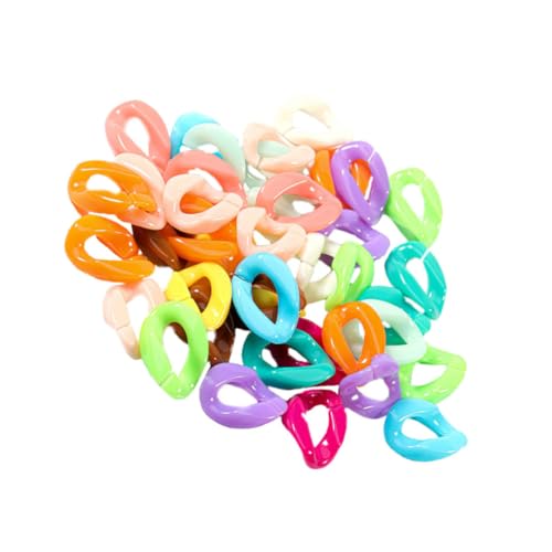 Lurrose 150 Stück Bunte Kunststoff verbindungsringe mit Offenem Design DIY Bastelclips für Schmuckherstellung Farbenfrohe Kettenglieder zum Einfachen Verbinden für Kreative Handarbeiten von Lurrose