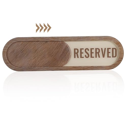 Lurrose Reserviert Türschild Schiebeschild mit Kleber für Konferenzräume und Hotels Sichtschutz Schild Belegt/Frei Einfacher zwischen Status Selbstklebend Lurrose Reserviert Türschild Schiebeschild mit Kleber für Konferenzräume und Hotels Sichtschutz Schild Belegt/Frei Einfacher zwischen Status Selbstklebend von Lurrose
