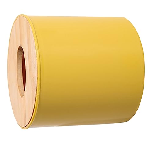 Lurrose 1Stk Toilettenpapierhalter Aufbewahrung von Toilettenpapier Serviettenhalter runden Tissue-Box Aufbewahrungskiste Bambus von Lurrose