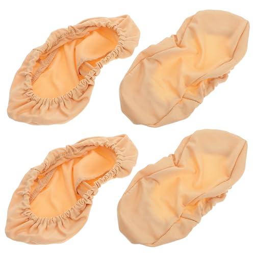 Lurrose 2 Paare Waschbare Bürostuhl Armlehnenbezüge Elastische Stretch Armauflagen Schützende Stoffhüllen Beige für Komfort und Schutz im Büro und Zuhause von Lurrose
