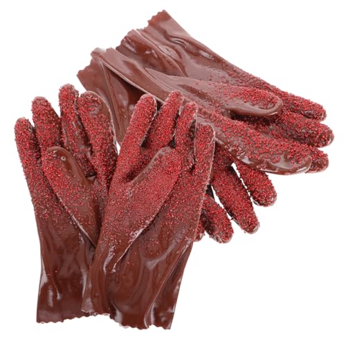Lurrose 2 Paare Wiederverwendbare PVC Handschuhe für Sanitärarbeiten Rutschfeste Wasserdichte Reinigungshandschuhe mit Flexiblem Schlangendesign für Pool und Rohrreinigung Lurrose 2 Paare Wiederverwendbare PVC Handschuhe für Sanitärarbeiten Rutschfeste Wasserdichte Reinigungshandschuhe mit Flexiblem Schlangendesign für Pool und Rohrreinigung von Lurrose