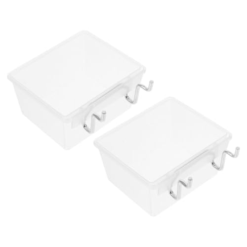 Lurrose 2 Sätze Dicke Pegboard Aufbewahrungsboxen mit Haken Transparente Teilebox für Garage und Bastelraum Robuste Langlebige Organisationseinheit von Lurrose