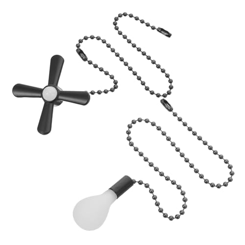 Lurrose 2 Sätze Metall-deckenventilator Zugkette Verlängerung Rutschfester Oberfläche für Einfache Bedienung Langlebig und Präzise Geeignet für Ventilatoren und Lichtschalter in Bad von Lurrose
