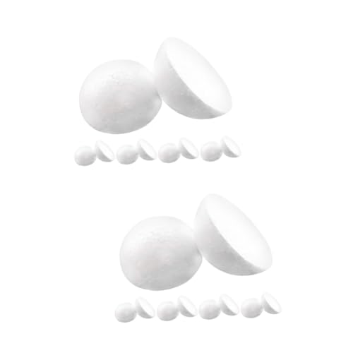 Lurrose 2 Sätze Schaumrohlingdekor Craft Foam Runder Schaum Kleine Styroporkugeln Bastelschaum Schaumstoff-halbkugel Schaum Handwerk Schäumendes Modell DIY -Handwerk Weiß 10 Stück * 2 von Lurrose