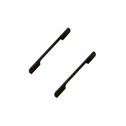 Lurrose 2 Stück Aluminiumlegierung Türgriff Europäischer Stil Schubladengriff Schwarz Leicht Langlebig Einfache Montage Komfortabler Halt Für Schrank Kleiderschrank Schublade von Lurrose