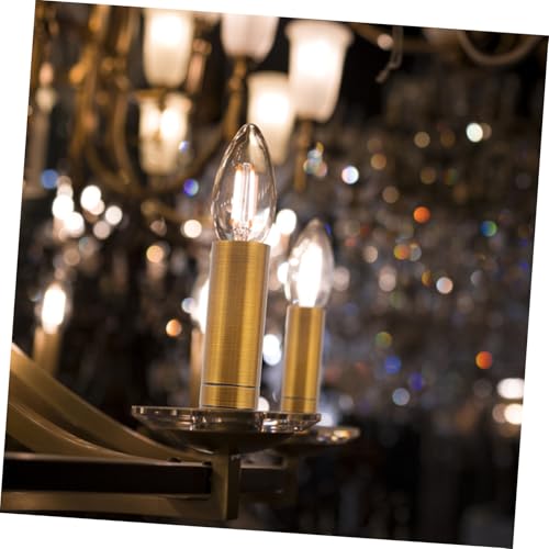 Lurrose 2 Stück Chandelier Base Cover aus Dickem Metall Goldfarbene Lampenfassung Hülse für Kronleuchter Ersatzteile Passend für Europäische Retro deckenleuchten Lurrose 2 Stück Chandelier Base Cover aus Dickem Metall Goldfarbene Lampenfassung Hülse für Kronleuchter Ersatzteile Passend für Europäische Retro deckenleuchten von Lurrose