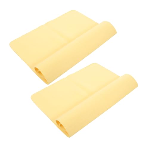 Lurrose 2 Stück Keramikwasser absorbierende Matte Wurftuch aus Ton Absorptionskissen für Keramik Tontafelmatte halten Keramikfledermäusewerkzeuge Tonsaugenpolstertuch Tonwerkzeug PVA Gelb von Lurrose