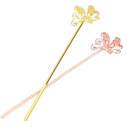 Lurrose 2 Stück Teiliges Edelstahl Rührstäbchen Wachssiegelrührer Leicht und Langlebig für DIY Wachssiegel Bastelprojekte Praktische und Einfach zu Handhabende Wiederverwendbar von Lurrose