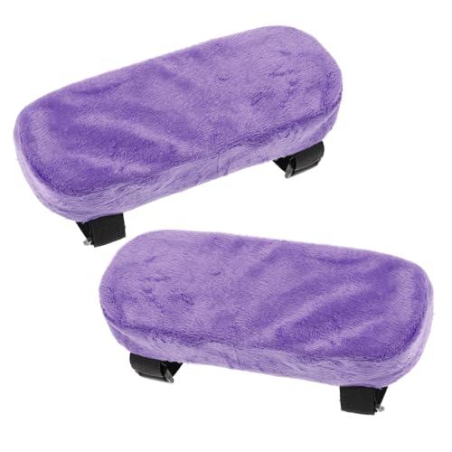 Lurrose 2 Stück Teiliges Memory Schaum Armlehnenpolster für Bürostuhl und Weiches Bequemes Armstützkissen Passend für Büro Esszimmer Gamingstühle Violett von Lurrose