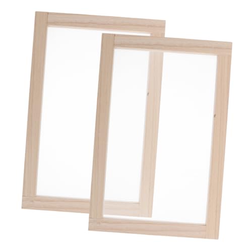 Lurrose 2 Stück Traditioneller Holzrahmen Pappelholz Papierherstellung Werkzeug für DIY Basteln Handgefertigtes Papiersieb mit Originaler Holzmaserung Pädagogisches Bastelset für Lurrose 2 Stück Traditioneller Holzrahmen Pappelholz Papierherstellung Werkzeug für DIY Basteln Handgefertigtes Papiersieb mit Originaler Holzmaserung Pädagogisches Bastelset für von Lurrose
