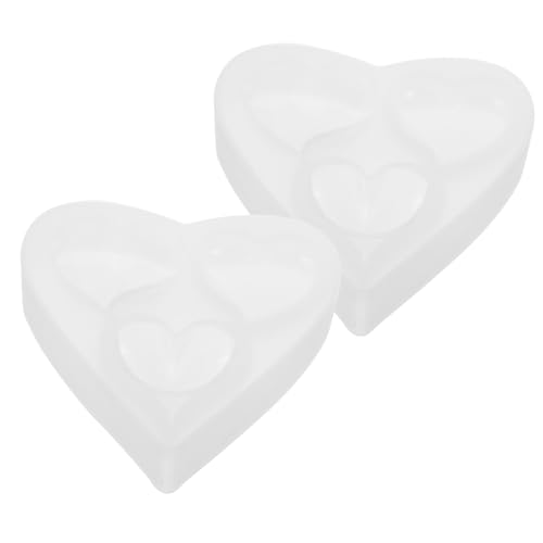 Lurrose 2 Stück Wiederverwendbare Epoxidharz Molds für DIY Herzförmige Silikonformen für Kerzen und Seifen für Valentinstag und Muttertag Lurrose 2 Stück Wiederverwendbare Epoxidharz Molds für DIY Herzförmige Silikonformen für Kerzen und Seifen für Valentinstag und Muttertag von Lurrose