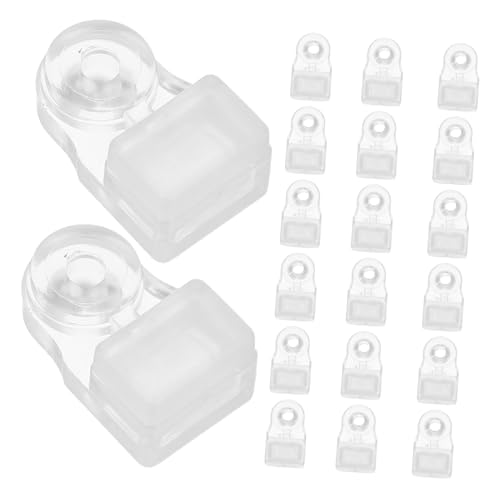 Lurrose 20 Satz Teiliges Glas-mirror-halter Clips aus Klarem Kunststoff Rahmenlose Spiegelbefestigungsklammern mit Schrauben Einfache Montage ohne Bohren Geeignet für Schranktüren Wände von Lurrose