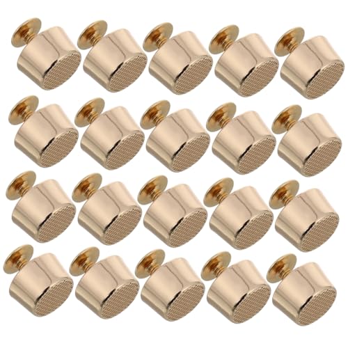 Lurrose 20 Stück Metallfüße für DIY Lederprojekte Hochwertige Zubehörteile für Handtaschen und zur Aufwertung Ihrer Kreationen von Lurrose