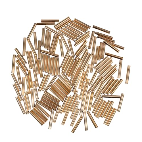 Lurrose 200 Stück Schmuckröhrenhülsen Kupferröhren Zubehör Zur Armbandherstellung Röhrenperlen Für DIY Halsketten Röhren Abstandshalterperlen Für Armbänder Schmuckherstellung von Lurrose