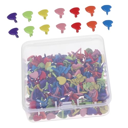 Lurrose 200stücke Papierverschlüsse Zum Basteln Herzförmige Brads Aus Scrapbooking-Verzierungen Pastell-brads Für Papierbasteleien Miniatur-brads Als Süße Büroklammern Zubehör Für Kunstpro Lurrose 200stücke Papierverschlüsse Zum Basteln Herzförmige Brads Aus Scrapbooking-Verzierungen Pastell-brads Für Papierbasteleien Miniatur-brads Als Süße Büroklammern Zubehör Für Kunstpro von Lurrose