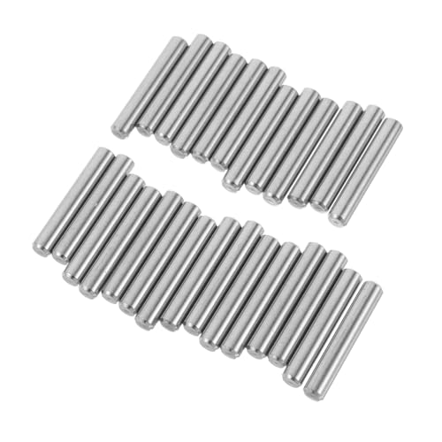 Lurrose 25 Stück Teiliges Edelstahl Runddübel Metall Regalstützen Pins Vielseitig für Positionierung Tragfähigkeit Einfache Montage für Möbel Industrie DIY und Holzregale von Lurrose