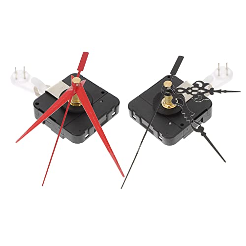 Lurrose 2Stücke Quarz Wanduhr Bewegungsmechanismus Mit Zeiger Sets Uhr Reparaturteile Für Präzise Zeitmessung Und Einfache Installation von Lurrose