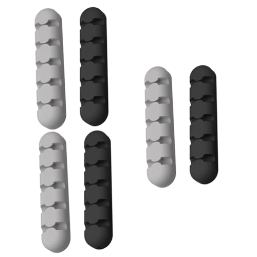Lurrose 3 Sätze Desktop Kabel Organizer Selbstklebende Silikon Kabelhalter Mit Fächern Für Zuhause Und Büro 2 Stücke * 3 von Lurrose