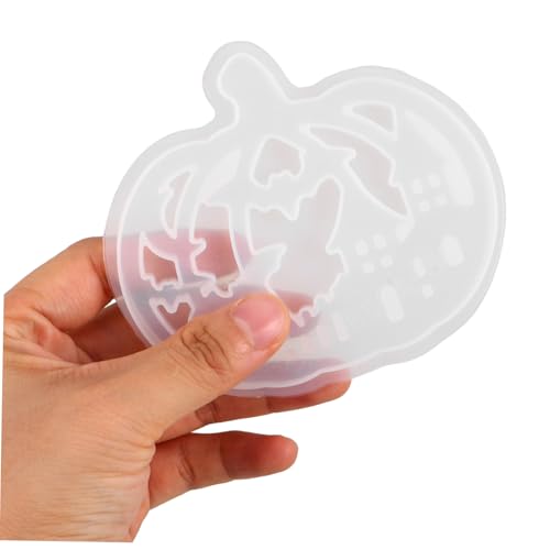 Lurrose 3 Sätze Silikonform Kürbis Halloween Hollow Epoxidharz Teelichthalter Gussform für DIY Herbstdeko Basteln mit Epoxidharz Gips Wiederverwendbar Kreativ von Lurrose