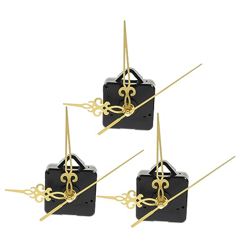 Lurrose 3 Sets Quarz Bewegung Kits Teil Uhr Mechanismus Tickt Kunststoff Goldene von Lurrose