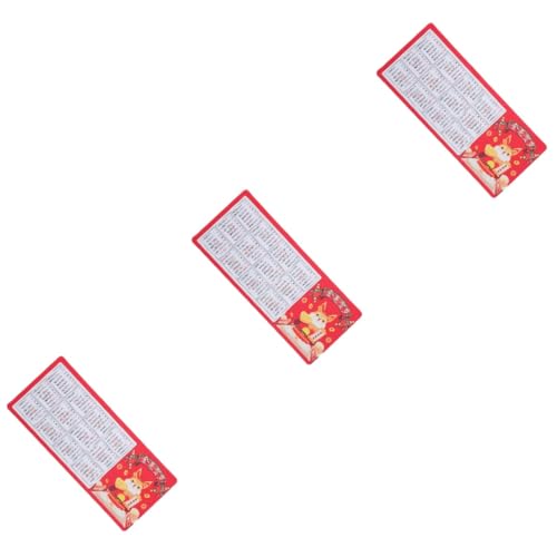 Lurrose 3 Stück 2023 Jahr des Hasen-tastaturpads Mauspad Für Laptop Laptop-mauspad Computer-Pads 2023 Computermatte Mousepad Kalender 2023 Mauspad Für Computer Kaninchen-Mousepad Gummi Rot von Lurrose