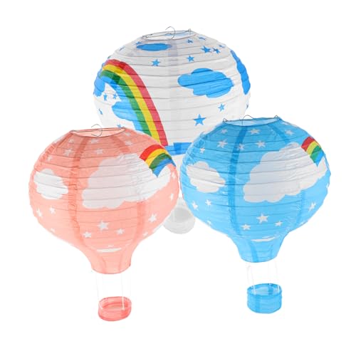 Lurrose 3 Stück Bunte Heißluftballonlaternen hängende Klassenzimmerdekoration hängende Laternen chinesische partydekorationen Bunte Laternen Deckendekoration Papier Lurrose 3 Stück Bunte Heißluftballonlaternen hängende Klassenzimmerdekoration hängende Laternen chinesische partydekorationen Bunte Laternen Deckendekoration Papier von Lurrose