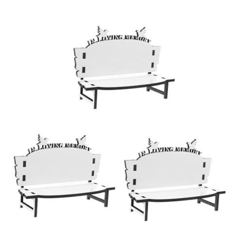 Lurrose 3 Stück DIY Holzstuhl Ornament Blanko für Sublimation Kreative Tischdekoration für Zuhause und Partys Abnehmbar und Platzsparend für Persönliche Fotos und Unvergessliche von Lurrose