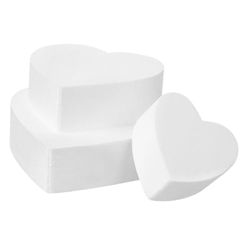 Lurrose Kuchenform 3 Stück Herzförmige Kuchenschäume Dummies Aus Polystyrol Kuchenmodelle Für Hochzeit Geburtstag Dekoration Lurrose Kuchenform 3 Stück Herzförmige Kuchenschäume Dummies Aus Polystyrol Kuchenmodelle Für Hochzeit Geburtstag Dekoration von Lurrose