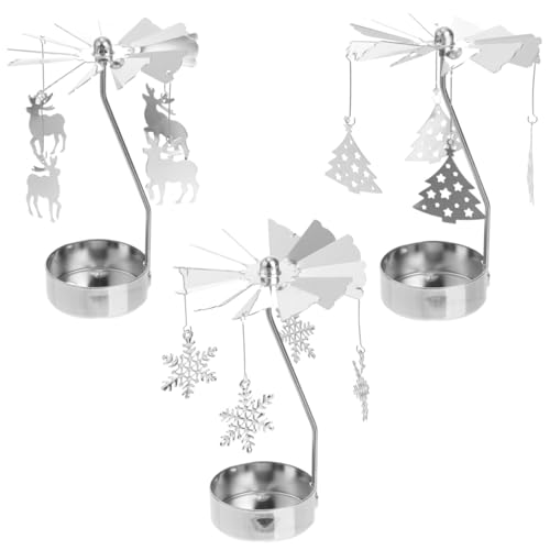 Lurrose 3 Stück Karussell Teelicht Rotierende Kerzenhalter Teelichthalter Kerzenständer Teelichter Halter Teelichter Schalen Weihnachtsdeko Weihnachten Tischdeko 3 Muster Lurrose 3 Stück Karussell Teelicht Rotierende Kerzenhalter Teelichthalter Kerzenständer Teelichter Halter Teelichter Schalen Weihnachtsdeko Weihnachten Tischdeko 3 Muster von Lurrose