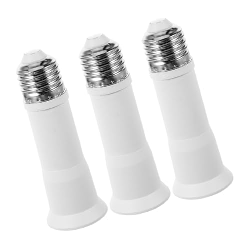 Lurrose 3 Stück Lampensockel Adapter Verlängerung Verstellbarer Lampenfassung Extender mit Teleskop Design zur Ausrichtungsanpassung für Glühbirnen Langlebig Leicht Einfache Installation von Lurrose