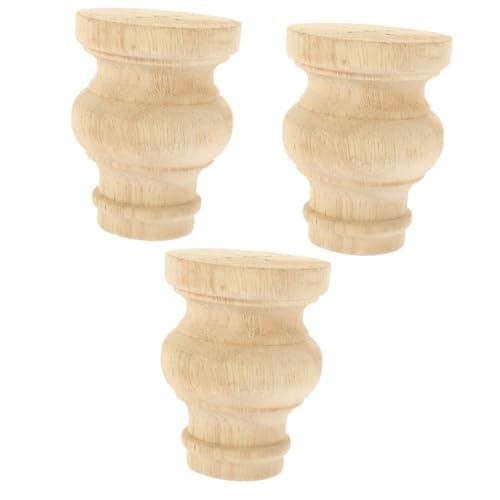 Lurrose 3 Stück Möbelbeine Sofa Ersatzbeine Couch Ersatz-sofabeine Steigleitung Möbelfüße Kabinettsbeine Fuß Modern Abs Für Kommode Stuhlbeine Austauschen Khaki Holz von Lurrose