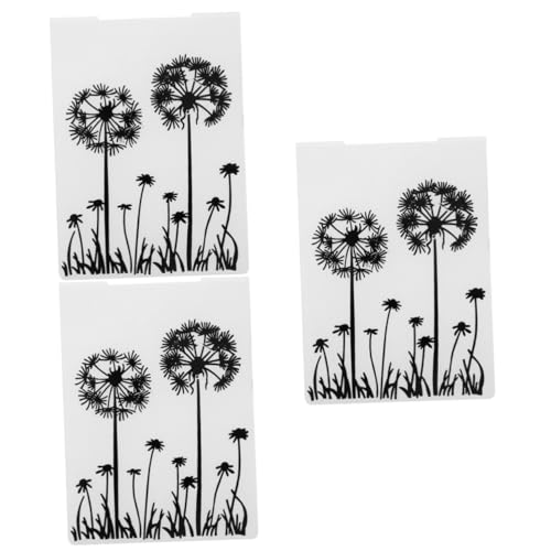 Lurrose 3 Stück geprägter Ordner Prägung Karte farbig Album Scrapbooking bastelvorlagen handgemachte prägeform Plastikschablonenhandwerk Vorlagen für Heimwerker Prägemappen Weiß von Lurrose