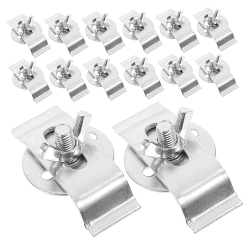 Lurrose 30 Sets Unterbauspülen Stützsatz Unterbauspülen Clip Montageclips Unterbecken Zubehör Montageklemmen Silber von Lurrose