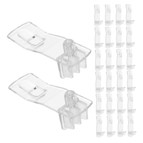 Lurrose 30 Stück Schrankregalhalter Klare Schrankregalstifte Küchenregalstifte Schrankstifte Regalstützen Regalstifte Stützen Regalstützstift Set Transparenter Kunststoff von Lurrose