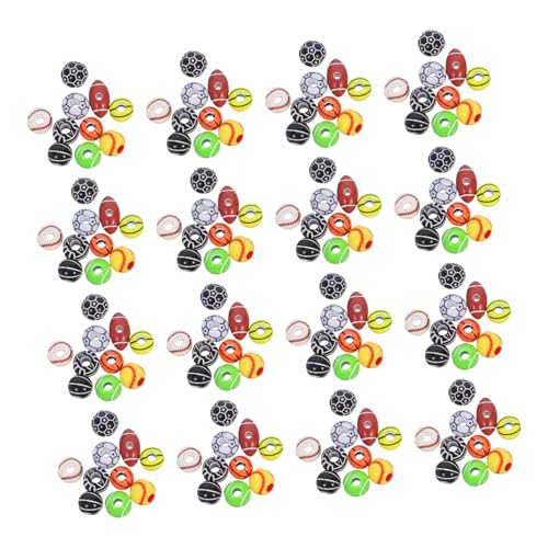 Lurrose 300 Stück Sportperlen Acrylmix für Armbänder Schmuckherstellung DIY Bastelset mit Basketball Fußball Tennis Volleyball Rugby Charms in Leuchtenden Farben Lurrose 300 Stück Sportperlen Acrylmix für Armbänder Schmuckherstellung DIY Bastelset mit Basketball Fußball Tennis Volleyball Rugby Charms in Leuchtenden Farben von Lurrose