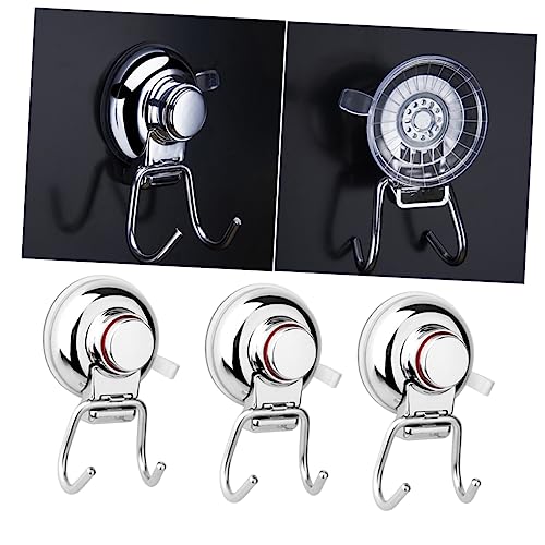 Lurrose 3stücke Edelstahl Saugnapf Doppelhaken Nahtlose Starke Haken Für Badezimmer Und Küche Kein Bohren Multifunktional Rostfrei Und Abnehmbar Lurrose 3stücke Edelstahl Saugnapf Doppelhaken Nahtlose Starke Haken Für Badezimmer Und Küche Kein Bohren Multifunktional Rostfrei Und Abnehmbar von Lurrose