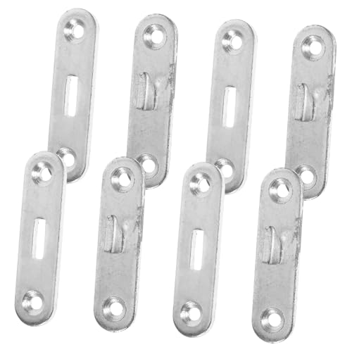 Lurrose 4 Paare Robuste Bettbeschläge aus Eisen Bettgestell scharniere für Stabile Verbindung von Lattenrost und Kopfteil Einfache Montage Langlebige Möbelbeschläge für Diverse Bettrahmen von Lurrose