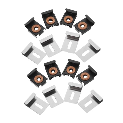 Lurrose 4 Sätze Edelstahl Spiegelhalterung Wandmontage Spiegelclips für Rahmenlose Spiegel Quadratische Glasbefestigung mit Stabilem Halt Modernes Design für Bad und Wohnraum von Lurrose