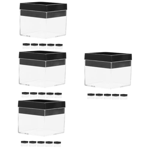Lurrose 4 Sätze Transparente Displaybox Fall Juwelierorganisator Klarsicht-probenetui Rock -vitrine -hülle Klein Vitrine Für Mineralienproben Aufbewahrungskoffer Für Proben P.s 6 Stück * 4 von Lurrose