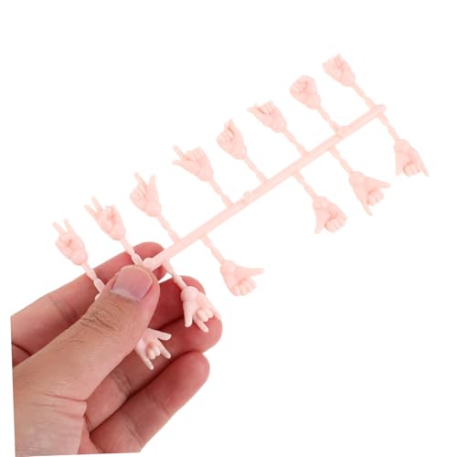 Lurrose 4 Sets Kleine Puppenhände Künstliche Hände Miniatur Hand Requisiten Puppenmaterial Kunststoff Handmodell Kleine Hände Mini Puppenteile Kunststoffhände Gefälschte von Lurrose
