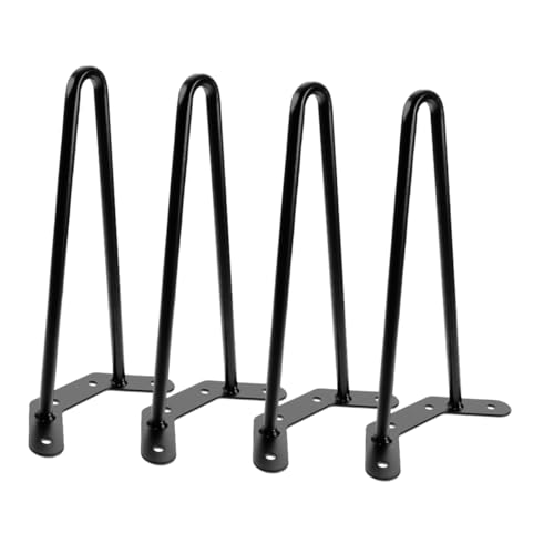 Lurrose 4stücke Metall Tischbeine Für Schreibtisch Kaffee Tisch Möbel Zubehör Haarnadelbeine Verstellbar Robuste Beine Für Einfache Montage von Lurrose