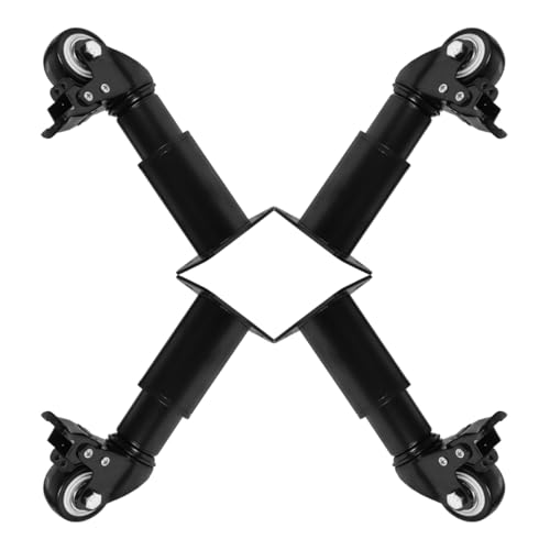 Lurrose 4stücke Metall Möbelbeine Verstellbar Mit Lenkrollen Tischbeine Für Schränke Sofas Betten Couchtische von Lurrose