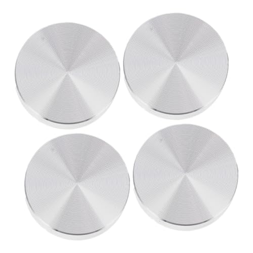 Lurrose 4 Stück Kuchen aus Aluminium Tischplatte aus Glas Adapter für Glasplatten Metallscheibenadapter für Teetisch Glasplatten Aluminiumscheibe Aluminiumlegierung Silver von Lurrose
