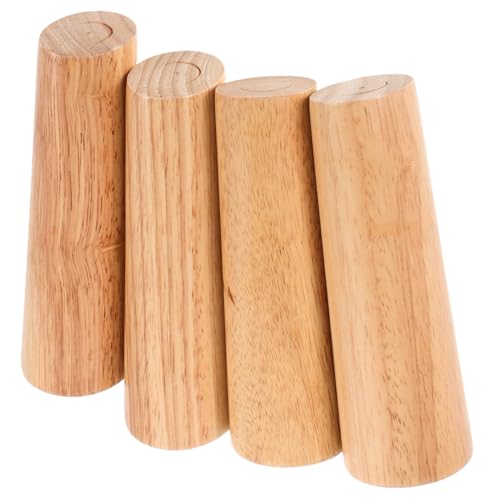 Lurrose 4 Stück Möbelbeine Beine Für Esszimmerstühle Tischbein - Ersatzbeine Aus Holz Möbelstange Möbelstützbein Kabinett Unterstützung Ersatz-sofabeine Schrankfüße Eisen Khaki von Lurrose