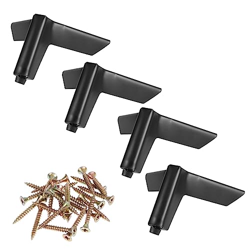 Lurrose 4stücke Metallmöbelbeine Mattem Schwarz Für Sofas Betten Und Schränke Stabile Unterstützung Für Möbelstücke Einfache Montage Und Höhe von Lurrose