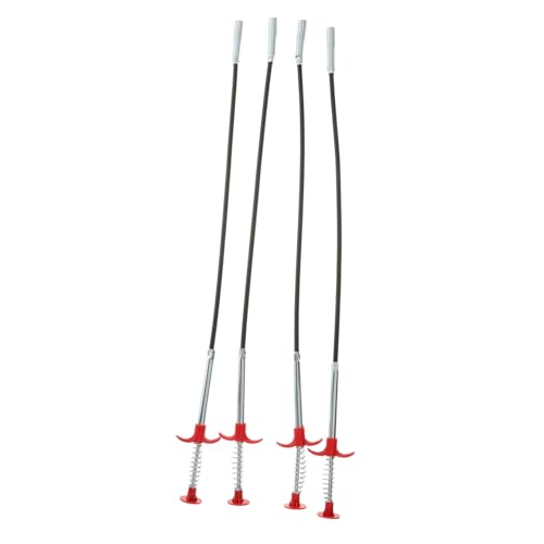 Lurrose 4 Stück Teiliges Flexibles Greifwerkzeug Abflussreiniger Drain Pickup Assist Tool für Verstopfte Rohre und Toiletten mit Biegsamen Kunststoffhaken für Enge Küchen und Badabläufe von Lurrose