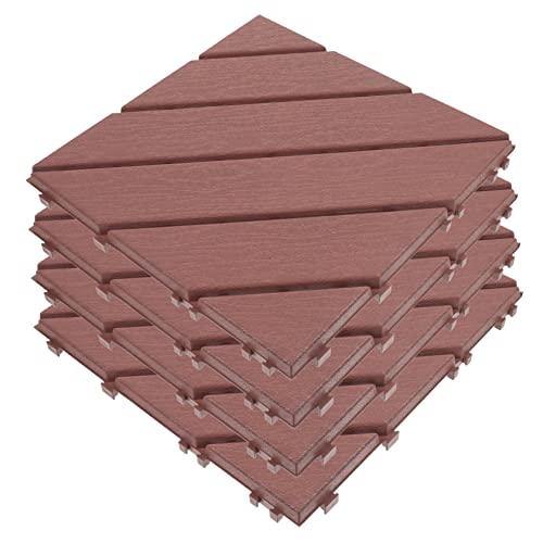 Lurrose 4 Stück Teiliges Imitationsholz Ineinandergreifendes Terrassenfliesen für Balkon Garten und Outdoor Bereiche Diy Verlegbar Wetterfest und Langlebig Braunrot Lurrose 4 Stück Teiliges Imitationsholz Ineinandergreifendes Terrassenfliesen für Balkon Garten und Outdoor Bereiche Diy Verlegbar Wetterfest und Langlebig Braunrot von Lurrose