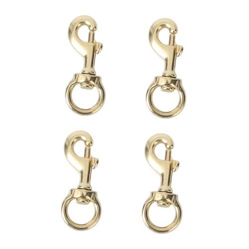 Lurrose 4 Stück Teiliges Reiner Kupfer Hundehalsband Karabinerhaken Robuste Flaggen Anhängerhalterung für Haustierzubehör Langlebig Rostfrei Modisch Geeignet für DIY und Hundehalsbänder von Lurrose
