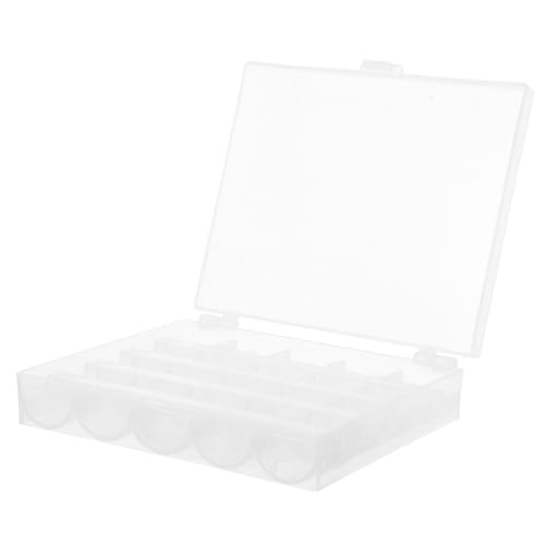 Lurrose 4 Stück Teiliges Transparentes Kunststoff spulen Organizer Fächern Robuster Aufbewahrungsbox für Nähmaschinenspulen Bobbin Storage Case Tanglefreie Sortierbox für Handarbeit und Lurrose 4 Stück Teiliges Transparentes Kunststoff spulen Organizer Fächern Robuster Aufbewahrungsbox für Nähmaschinenspulen Bobbin Storage Case Tanglefreie Sortierbox für Handarbeit und von Lurrose