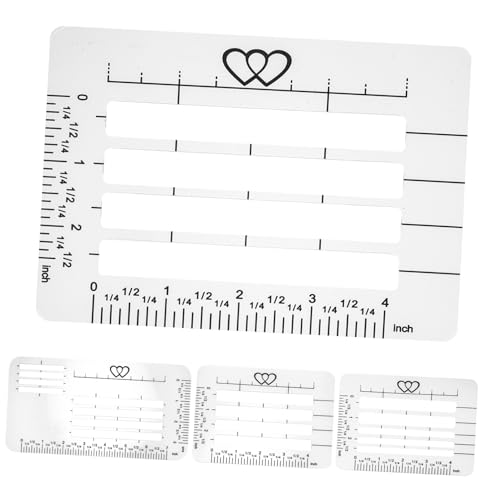 Lurrose Adressierungsschablone Umschlag Vorlage Lineal 4 Stück Kunststoff Durchscheinend Schreibbedarf Planerschablone Journalschablone Beschriftungsanleitung für Studenten Karten Briefumschläge von Lurrose